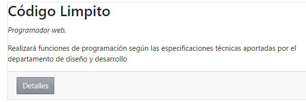 Ejemplo de oferta de empleo